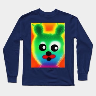 Abstract colourful bear Long Sleeve T-Shirt